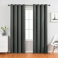 thumbnail image 1 of Elegant Insulated Curtains Panel Pair 39x78 Inches Black Polyester Noise Reduction Temperature Control Machine Washable, 1 of 6