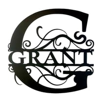 Elegant Iron Wall Decorations for Indoor & Outdoor Use - Customized Letter Signs, Durable Powder-Coated Steel for Personalized Home, Garden, and Porch Decor, Perfect for Gifts