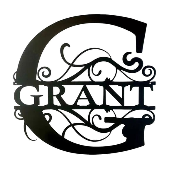 Elegant Iron Wall Decorations for Indoor & Outdoor Use - Customized Letter Signs, Durable Powder-Coated Steel for Personalized Home, Garden, and Porch Decor, Perfect for Gifts