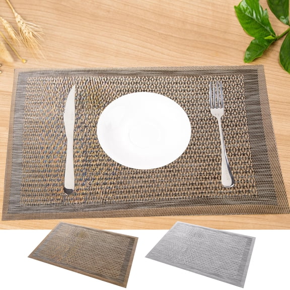 European Style Japanese Plain Pvc Rectangular Placemat for Dining Table Obliterate Mat Bowl Mat Western Style Tableware Mat for Formal Dining and Everyday Meals Topliu