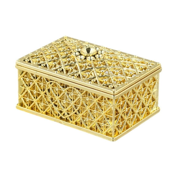 Elegant Jewelry Box with Unique Hollow Out Design Ideal for Decorative Storage