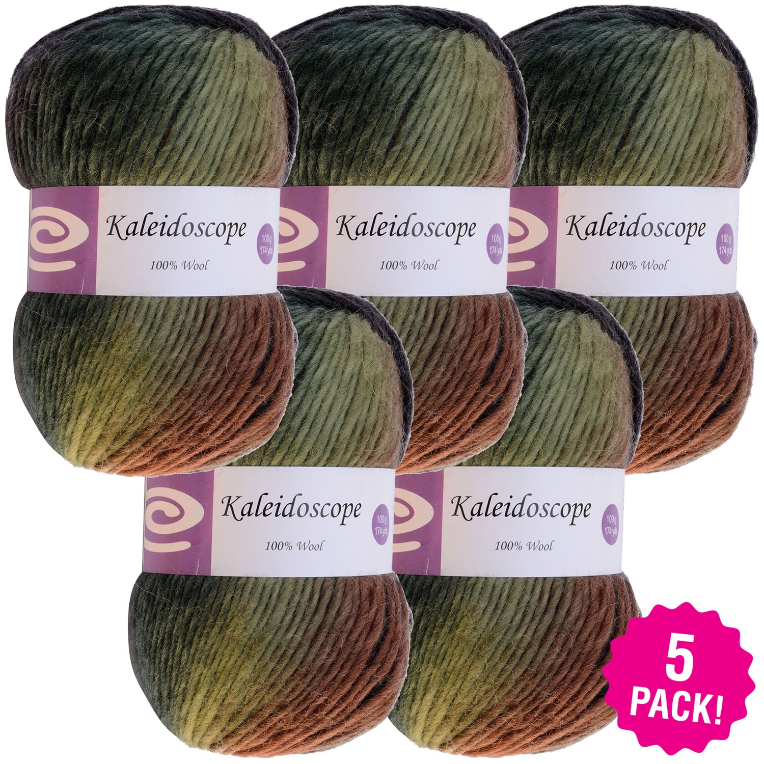 Elegant Kaleidoscope Yarn Forest, Multipack of 5