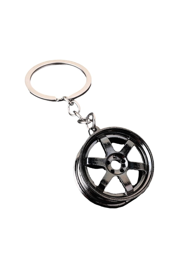 Elegant Keychain Car Wheel Shape Stylish Key Holder Unique Key Ornament for Key