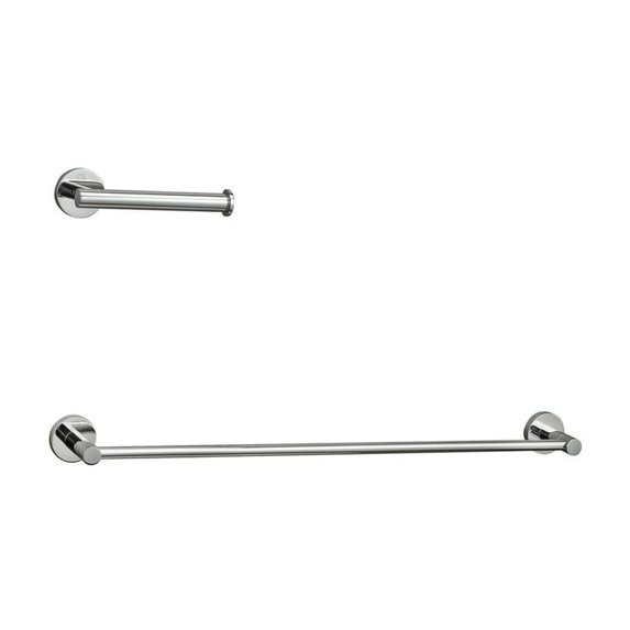Alma 2-Piece Bathroom Hardware Set in Chrome