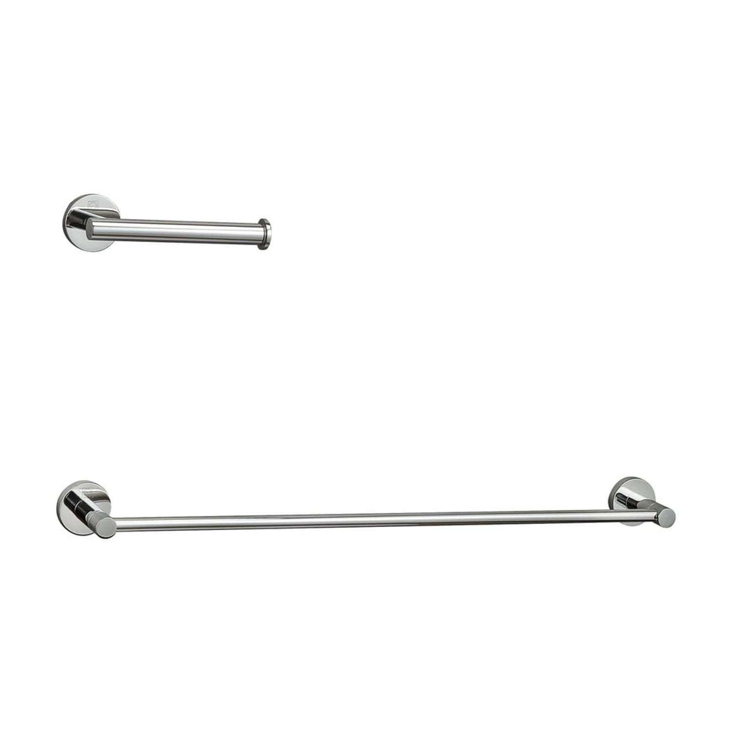 Chrome Modern Bathroom Hardware Set with Towel Bar