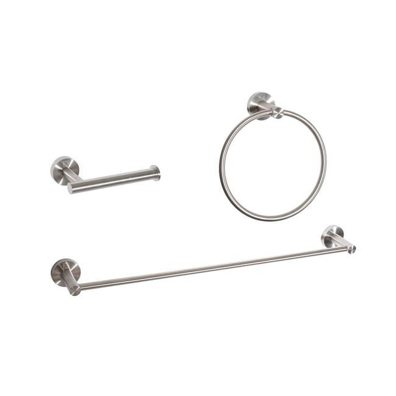 Alma Brushed Nickel 3-Piece Stainless Steel Bathroom Hardware Set
