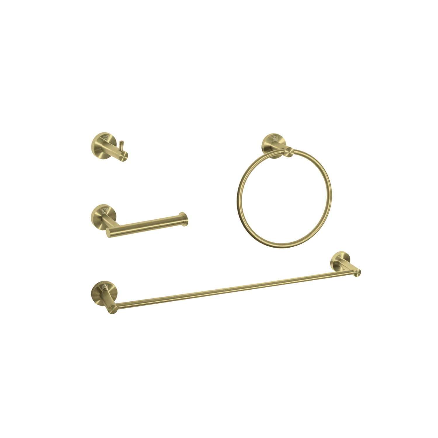 Freya Brushed Gold 4-Piece Stainless Steel Bathroom Hardware Set