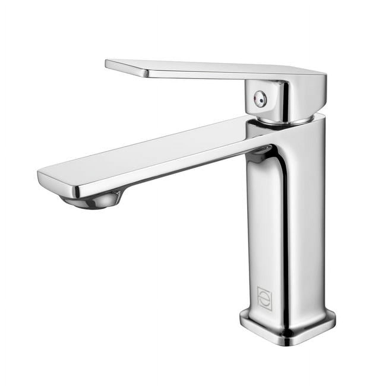 Lena Chrome Single-Handle Bathroom Faucet with Ceramic Valve