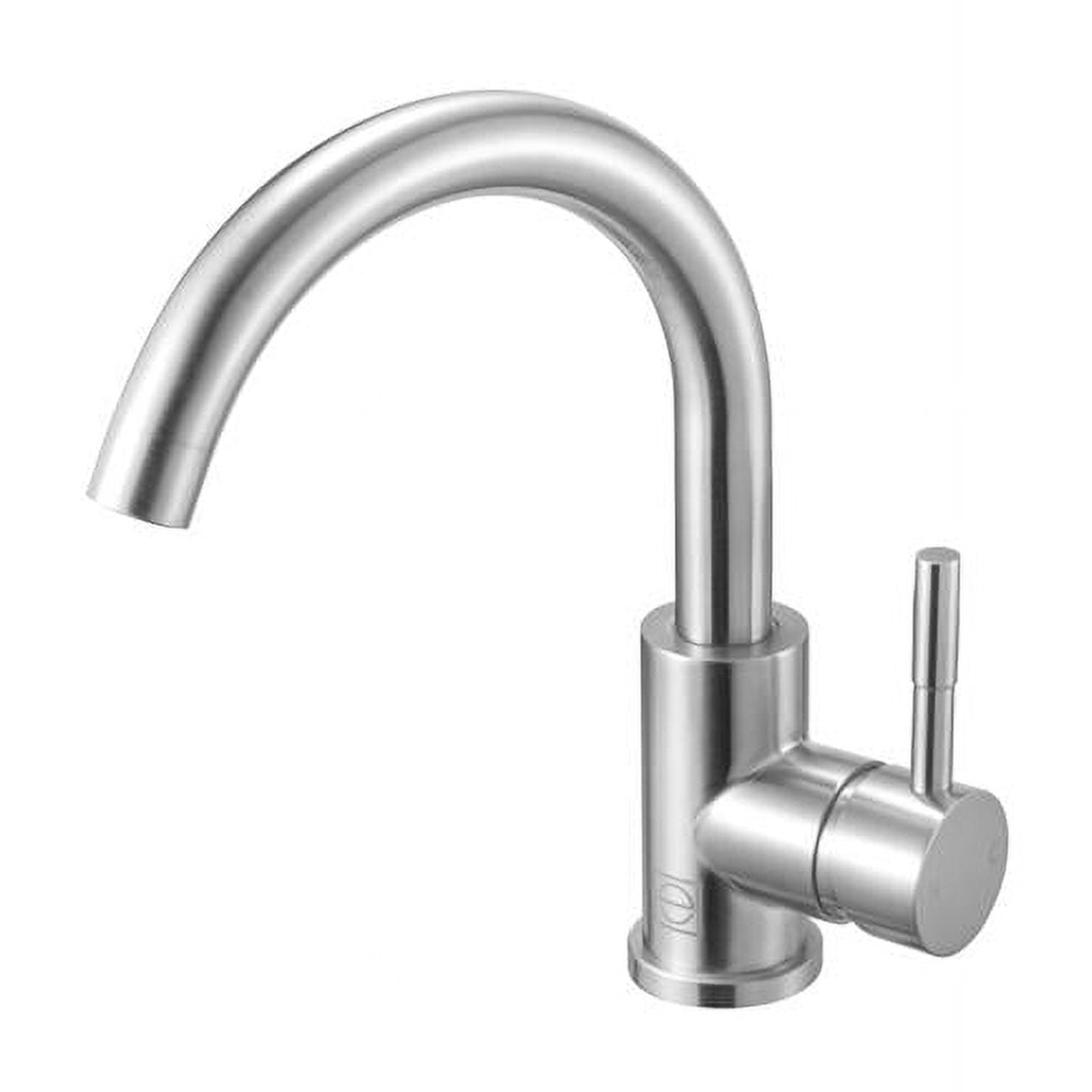 Brushed Nickel Single-Handle Bathroom Faucet with Ceramic Disc