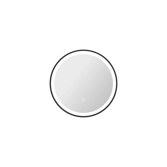 Elegant Kitchen and Bath 21 Round LED Front and Backlit Wall Mirror in Black