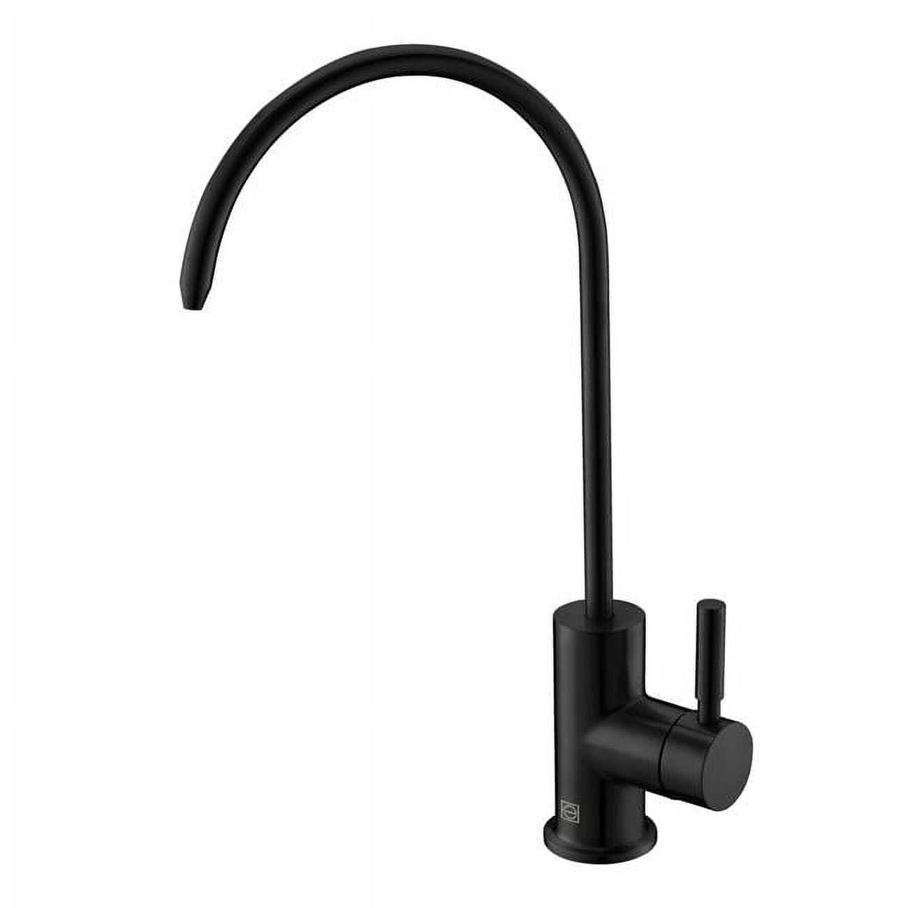 Matte Black Stainless Steel Gooseneck Kitchen Faucet