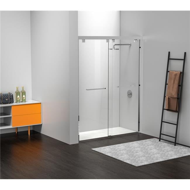 60" Chrome Double Sliding Frameless Shower Door