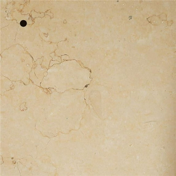 Elegant Kitchen & Bath ST-101 6 in. Stone Finish Sample, Cream Marble