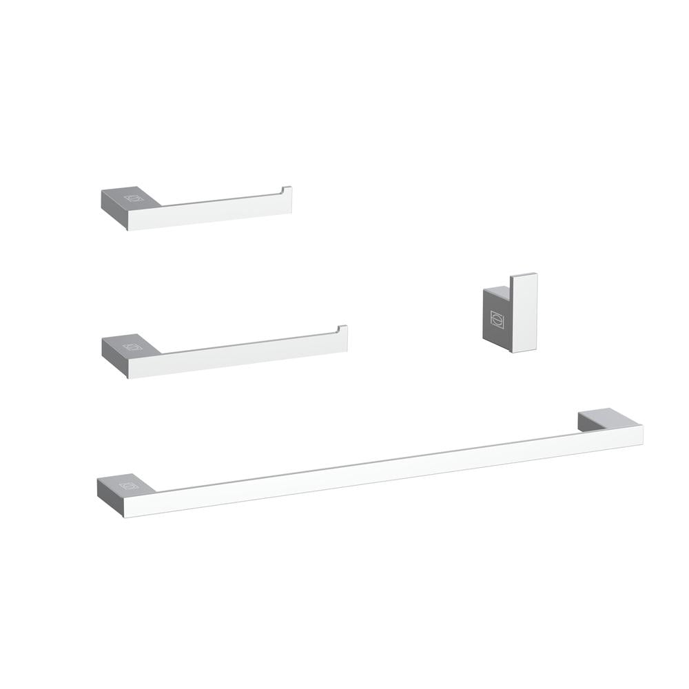 Sofia Chrome 4-Piece Bathroom Hardware Set