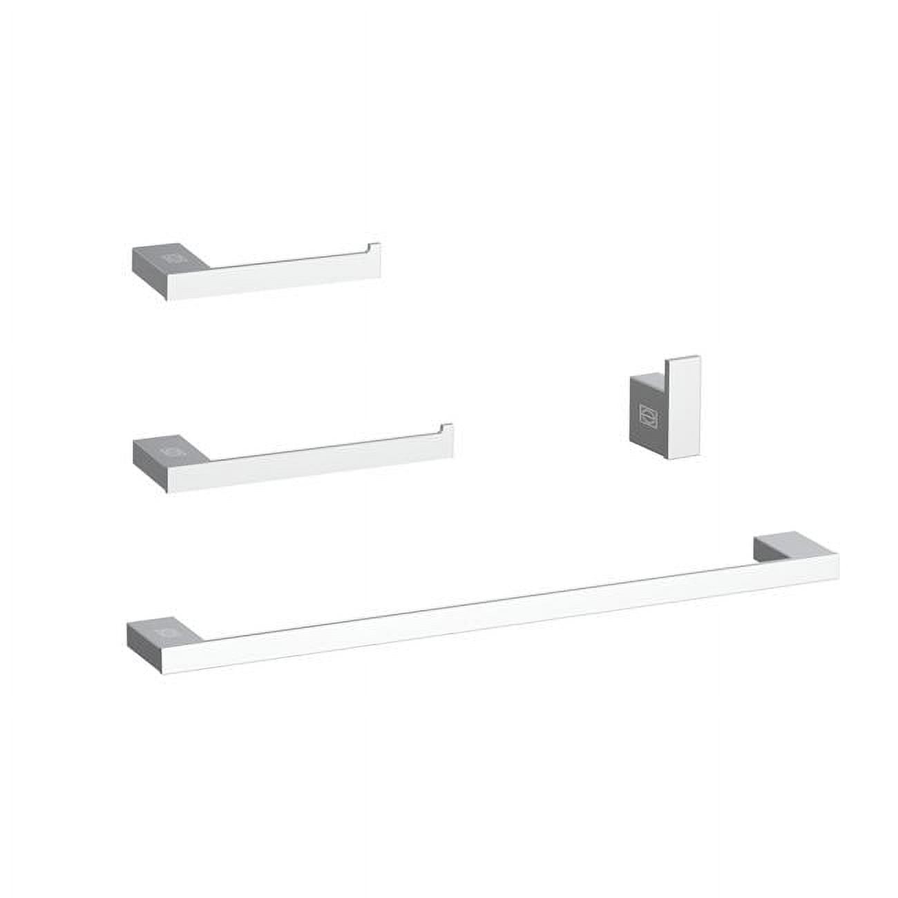 Sofia Chrome 4-Piece Bathroom Hardware Set