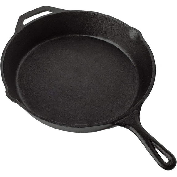 Elegant Kitchen Pre-Seasoned Cast Iron Skillet, Indoor and Outdoor Use, Grill, Stove-top Induction Safe (12.5 Inch)