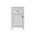 thumbnail image 1 of Elegant Kitchen and Bath 18 Inch Wide Bathroom Storage Freedstanding Cabinet In White, 1 of 14