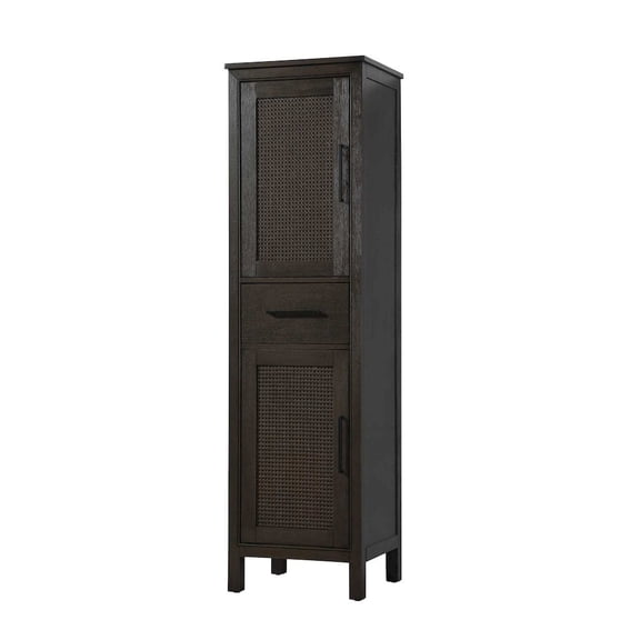Elegant Kitchen and Bath 20 Inch Bath Storage Cabinet in Chocolate Oak
