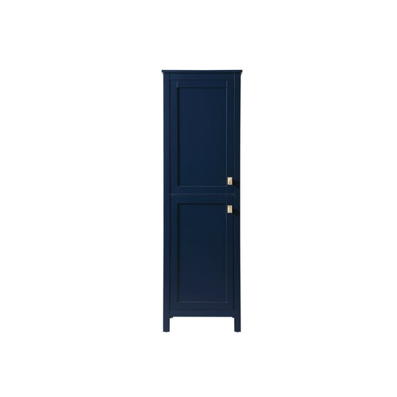 Elegant Kitchen and Bath 20 Inch Wide Bathroom Linen Storage Freestanding Cabinet In Blue