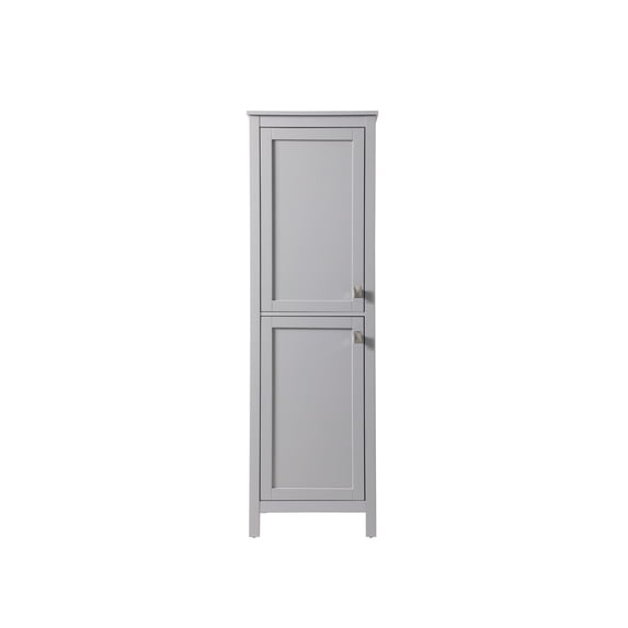 Elegant Kitchen and Bath 20 Inch Wide Bathroom Linen Storage Freestanding Cabinet In Grey