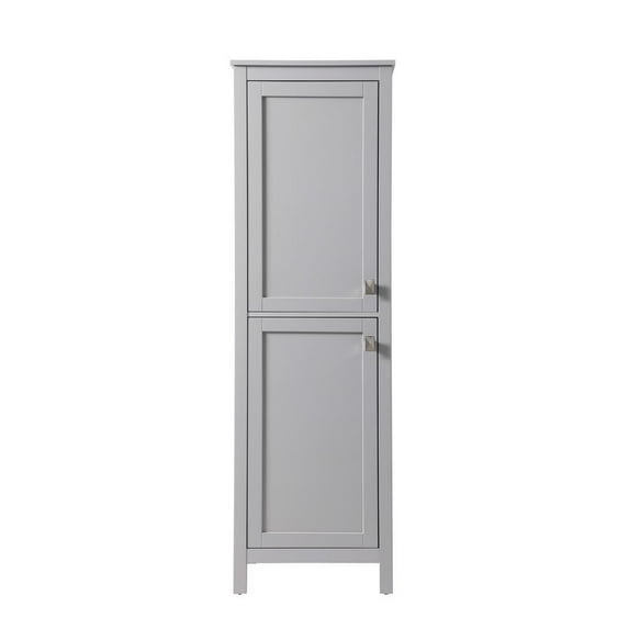 Elegant Kitchen and Bath 20 Inch Wide Bathroom Linen Storage Freestanding Cabinet In Grey
