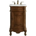 thumbnail image 1 of Elegant Kitchen and Bath 21 inch Single Bathroom vanity in Teak Color with ivory white engineered marble, 1 of 7