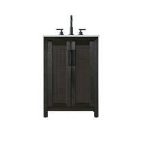 Elegant Kitchen and Bath 24 Inch Single Bathroom Vanity In  Chocolate Oak