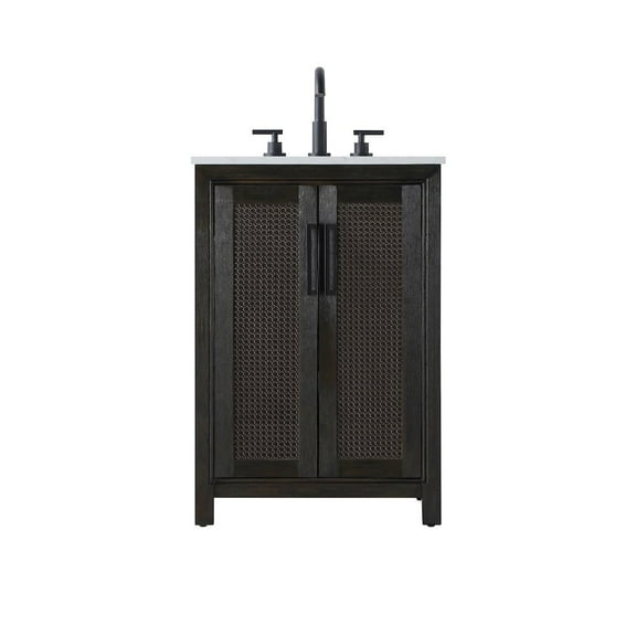 Elegant Kitchen and Bath 24 Inch Single Bathroom Vanity In  Chocolate Oak