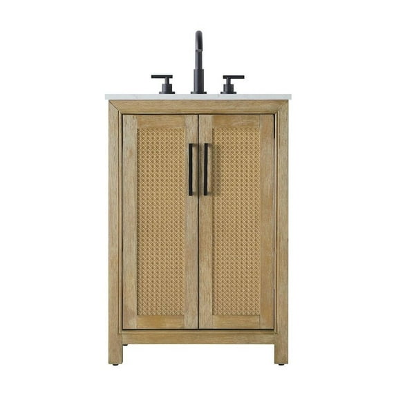 Elegant Kitchen and Bath 24 Inch Single Bathroom Vanity In Linen Oak
