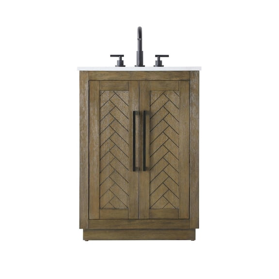 Elegant Kitchen and Bath 24 inch Single Bathroom Vanity in Hazel Oak