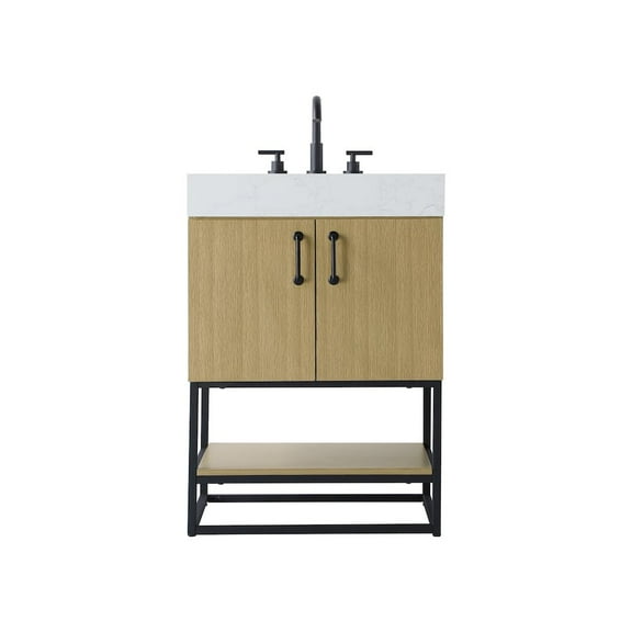 Elegant Kitchen and Bath 24 inch Single Bathroom Vanity in  Honey Brown