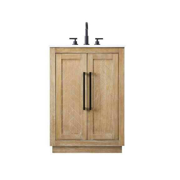 Elegant Lighting VF29024LO Chase 24" Free Standing Single Basin Vanity Set - Wood