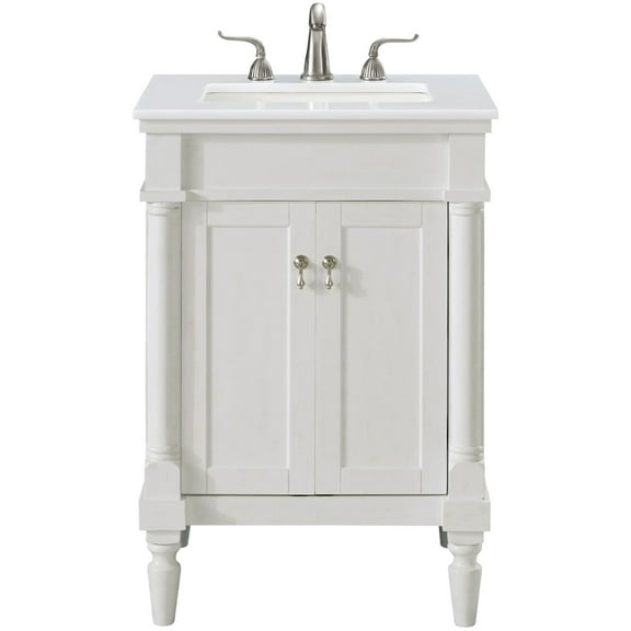 Elegant Kitchen and Bath 24 inch Single Bathroom vanity in Antique White