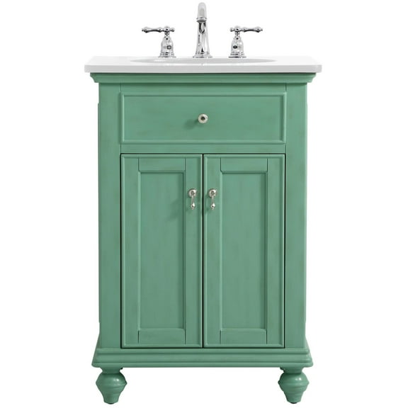 Elegant Kitchen and Bath 24 inch Single Bathroom vanity in vintage mint