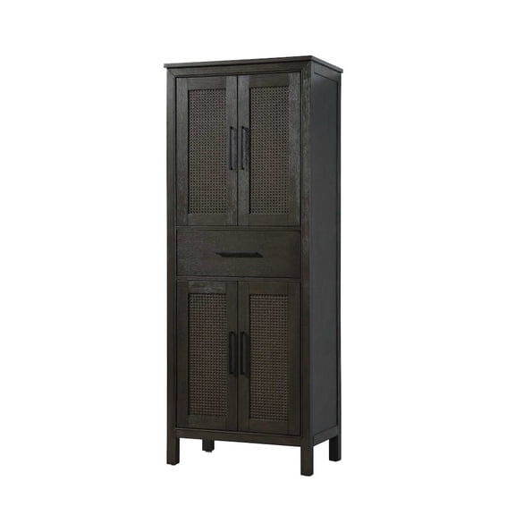 Elegant Kitchen and Bath 28 Inch Bath Storage Cabinet in Chocolate Oak