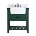 thumbnail image 1 of 30 inch single bathroom vanity in green with backsplash, 1 of 8