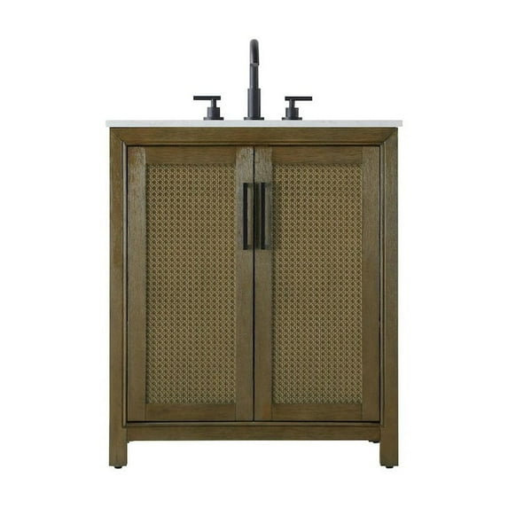 Elegant Kitchen and Bath 30 Inch Single Bathroom Vanity In Hazel Oak