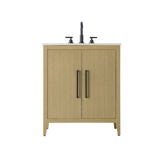 Elegant Kitchen and Bath 30 Inch Single Bathroom Vanity In Honey Brown