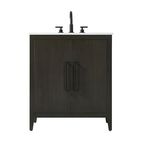 Elegant Kitchen and Bath 30 Inch Single Bathroom Vanity In Mocha Brown