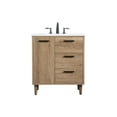 thumbnail image 1 of 30 inch single bathroom vanity in natural oak, 1 of 8