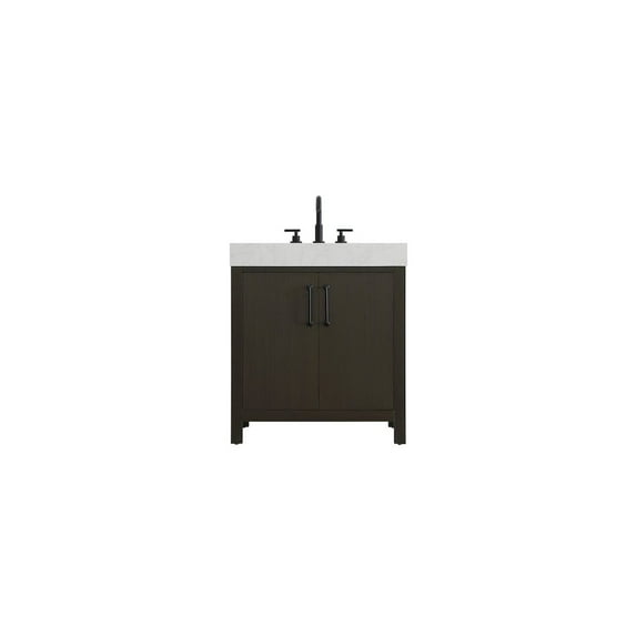 Elegant Kitchen and Bath 30 inch Single Bathroom Vanity In Mocha Brown