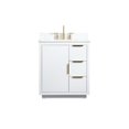 thumbnail image 1 of Elegant Kitchen and Bath 30 inch Single bathroom vanity in white with backsplash, 1 of 8