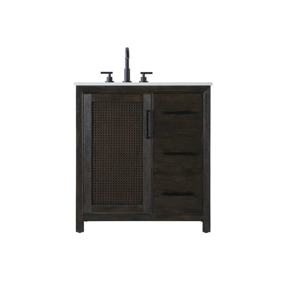 Elegant Lighting VF29532CO Alina 32" Free Standing Single Basin Vanity Set - Wood