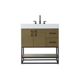 thumbnail image 1 of Elegant Lighting VF29232MCB Caroline 32" Free Standing Single Basin Vanity Set - Brown, 1 of 7
