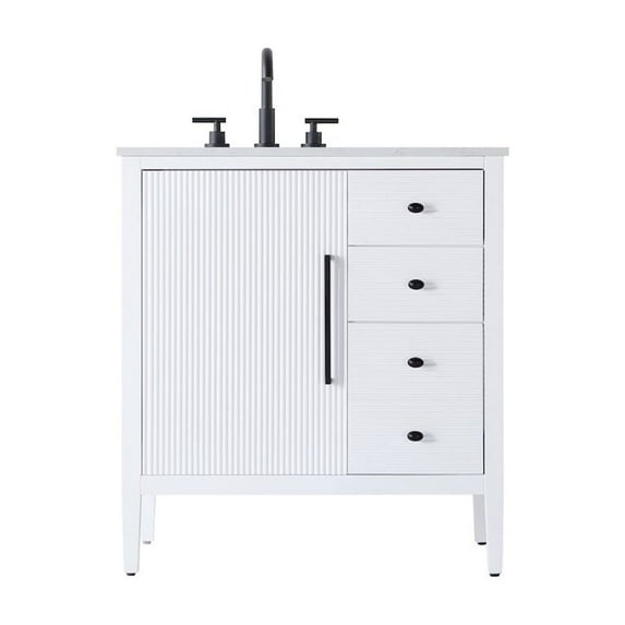 Elegant Kitchen and Bath 32 inch Single Bathroom Vanity in White