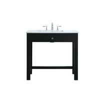 Elegant Kitchen and Bath 36 Inch ADA Compliant Bathroom Vanity In Black