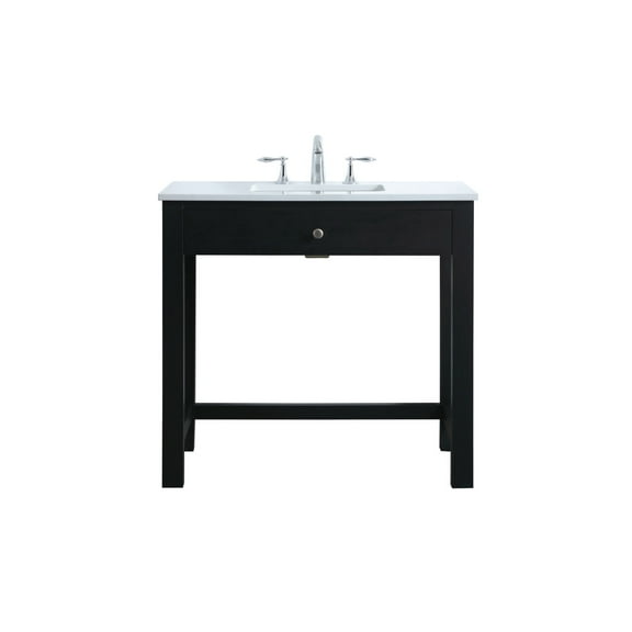 Elegant Kitchen and Bath 36 Inch ADA Compliant Bathroom Vanity In Black