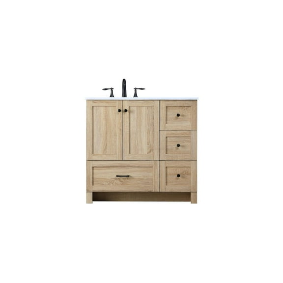 Elegant Kitchen and Bath 36 Inch Single Bathroom Vanity In Mango Wood