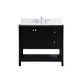 thumbnail image 1 of 36 inch Single Bathroom Vanity in Black with Backsplash, 1 of 8