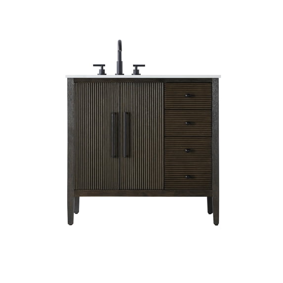 Elegant Lighting VF29636CO Blakely 36" Free Standing Single Basin Vanity Set - Wood
